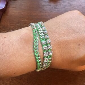 Chen Luu Green Diamond Wrap Bracelet
